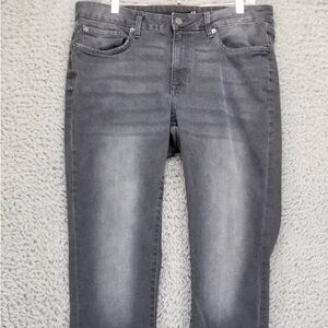 Tahari Jeans Womens 36/16W Faded Gray Straight Leg Stretch Mid Rise